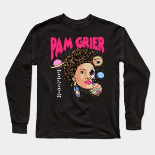 Pam Grier - Blaxploitation Outer Space Long Sleeve T-Shirt